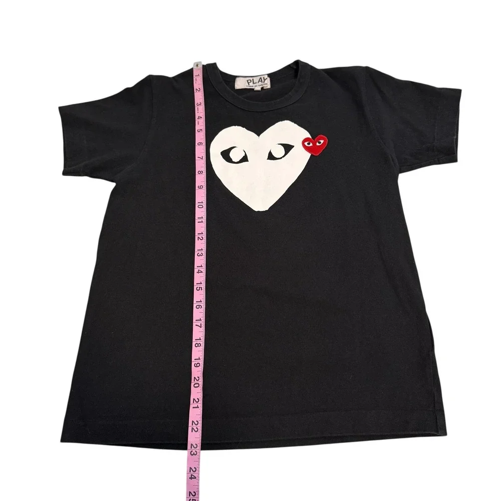 Comme Des Garcons PLAY | Emblem Heart Logo‎ Cotton T-Shirt Black Size L - Picture 12 of 12